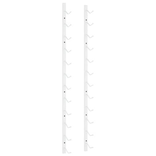 vidaXL Ścienny uchwyt na 12 butelek wina, biały, żelazny