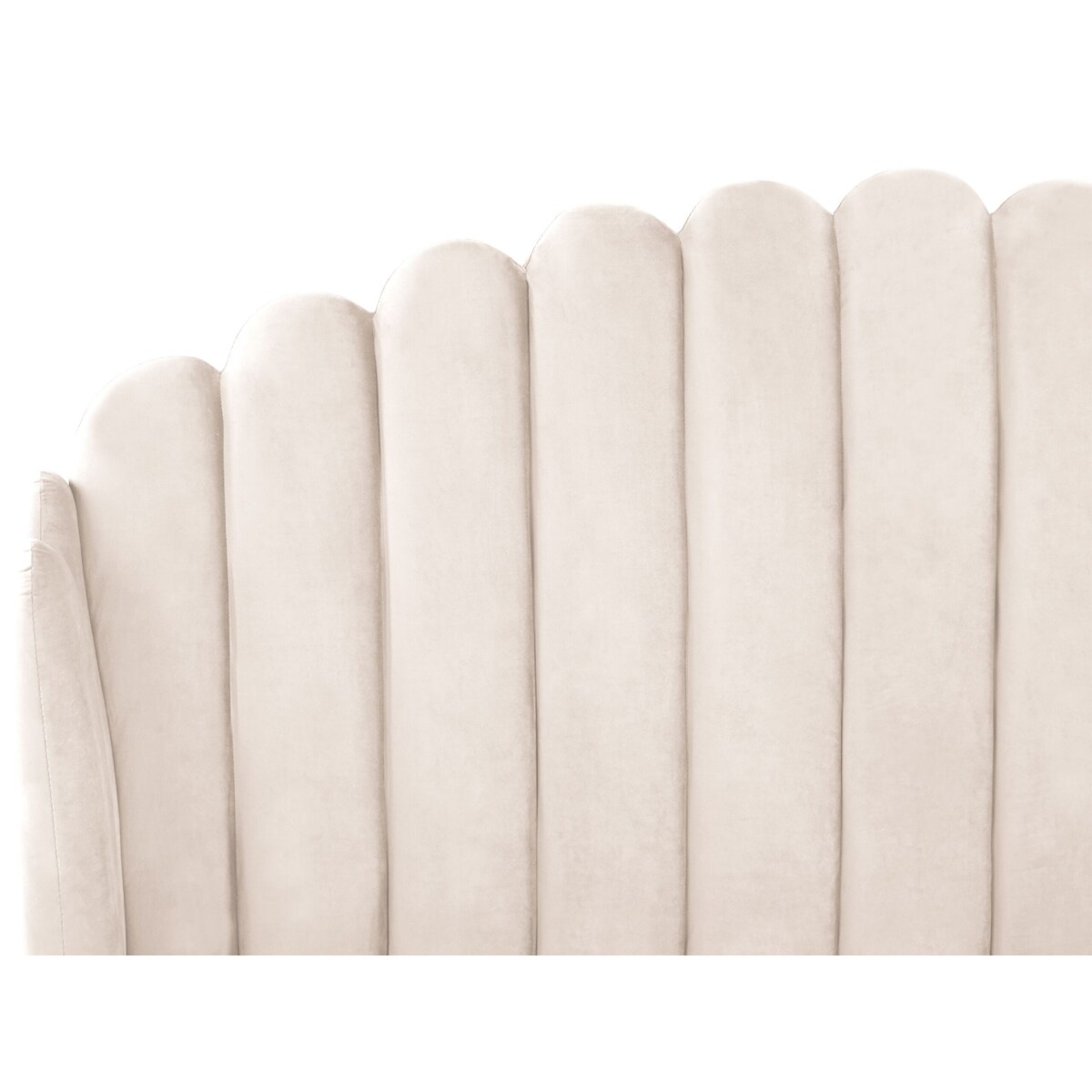 Łóżko welurowe 180 x 200 cm beżowe AMBILLOU