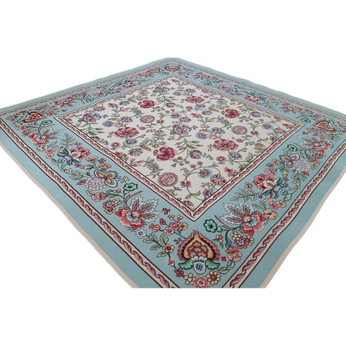 Obrus Na Stół 100X100 Cm Ozdobny Dekoracyjny Ethno Azure