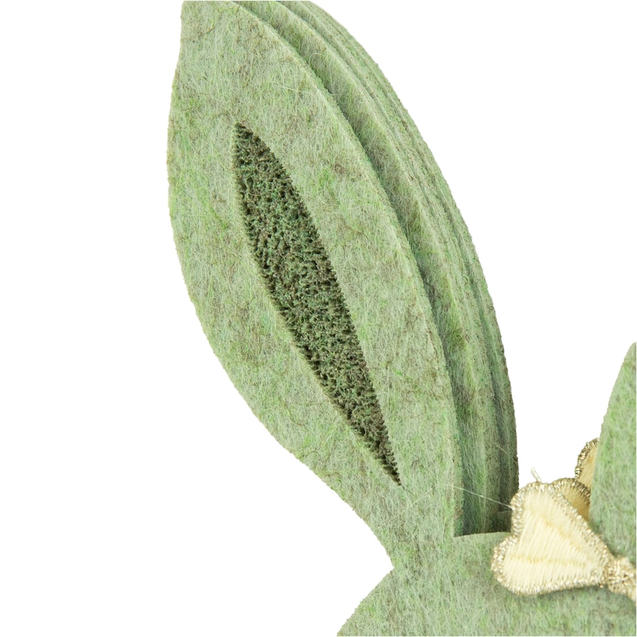 Kieszonka Etui Na Sztućce Wielkanocna Zajączek Filcowa Dekoracyjna Ozdobna Zielona