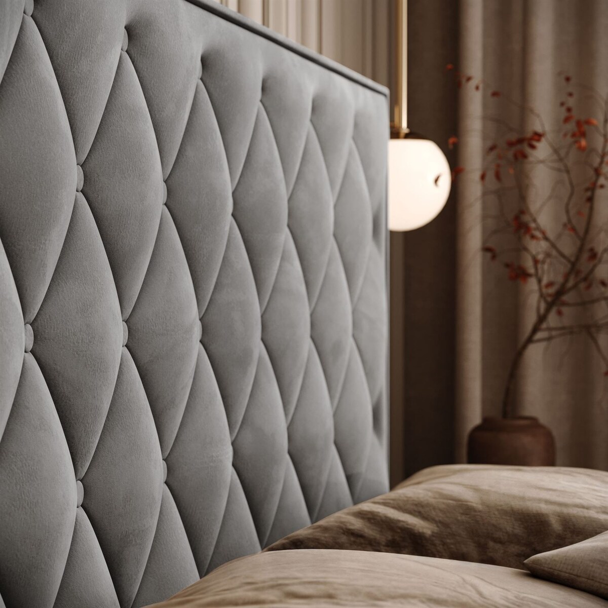 Łóżko kontynentalne INEZ II, pojemnik na pościel, 180x200, Royal Velvet 250, topper