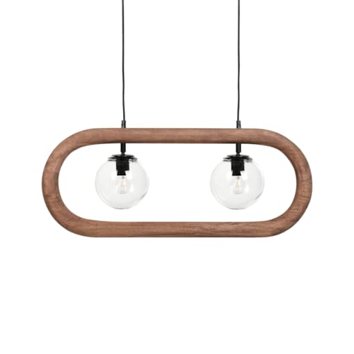 Lampa wisząca drewno mango ciemna AYENSU