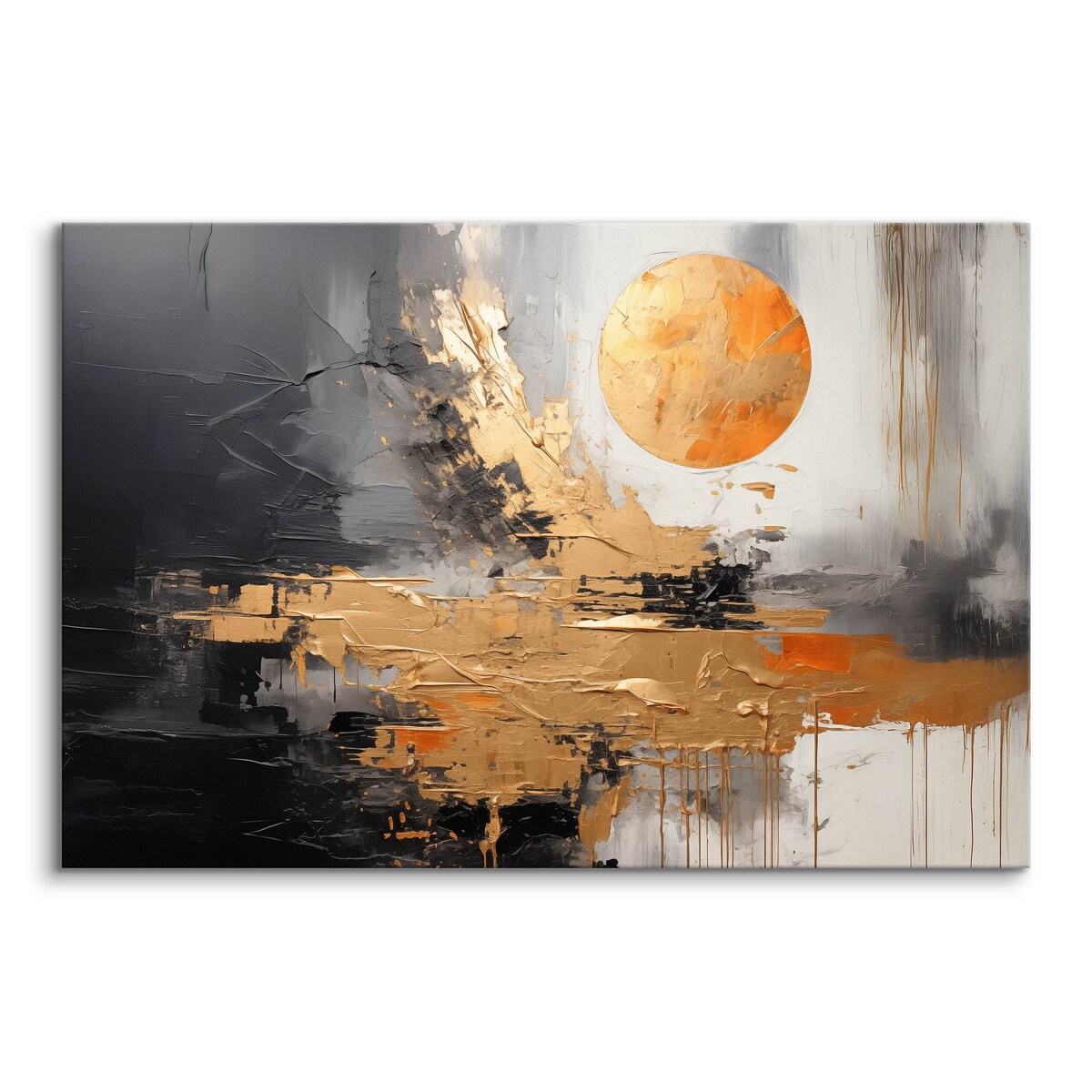 Obraz Canvas Do Salonu Sypialni Abstrakcyjny Wzór Złoto Styl Glamour 100x70 [C100-70]