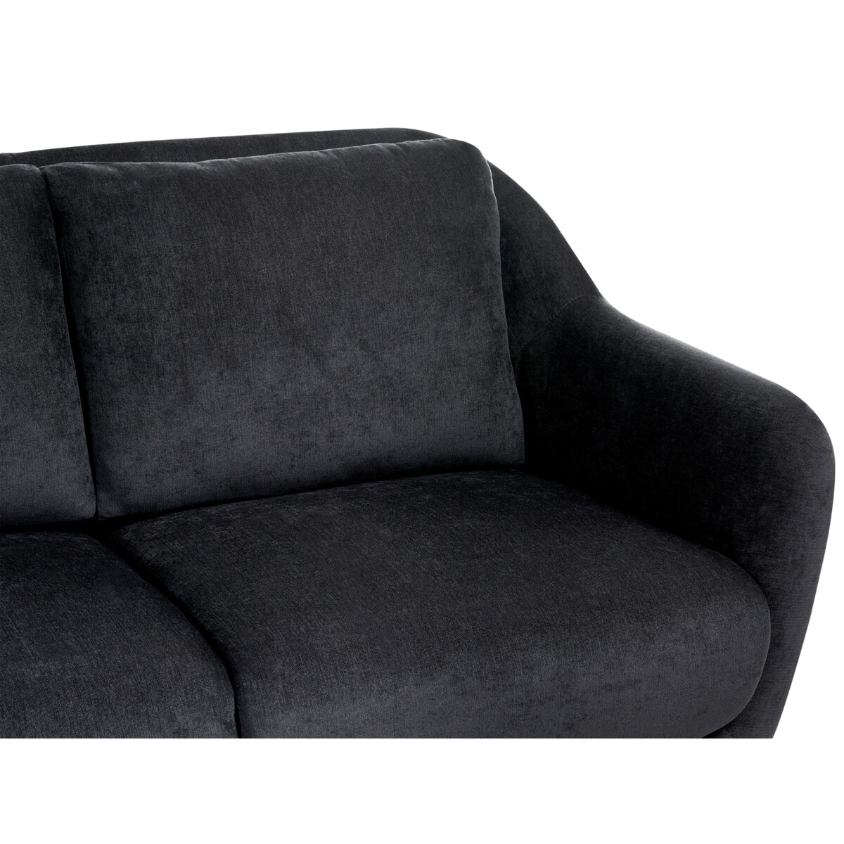 Sofa dla 2 osób EIBY Szenil Czarny