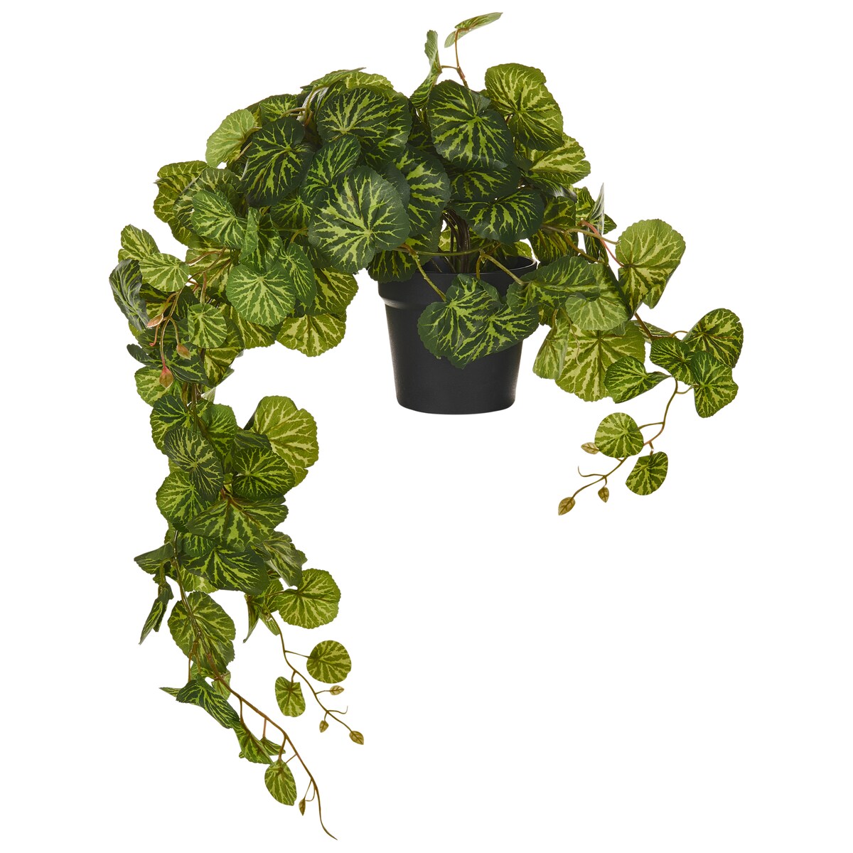 Sztuczna roślina wisząca STRAWBERRY BEGONIA 37 cm Zielony