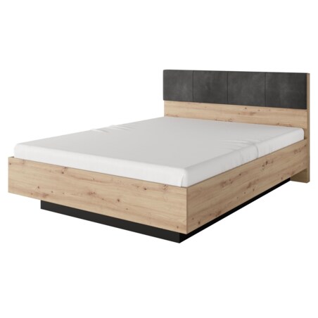 Łóżko sypialniane 160 ALLI z pojemnikiem na pościel i zagłówkiem