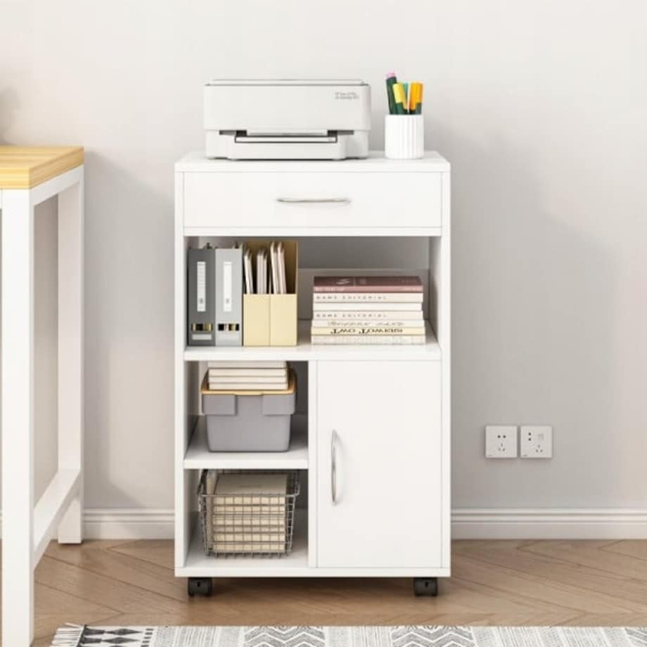 Wielofunkcyjna szafka stojąca stolik drukarkę regał półka nowoczesna 50 cm
