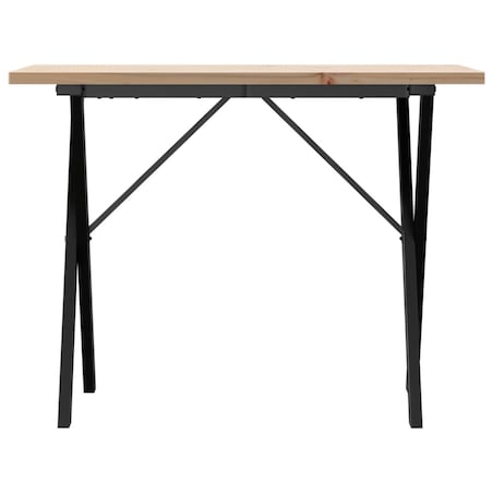 vidaXL Stół jadalniany z nogami w kształcie litery X, 100x50x75,5 cm