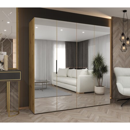 Szafa uchylna otwierana MARBELLA 3 200 wys. 202 cm Artisan + u. Czarny