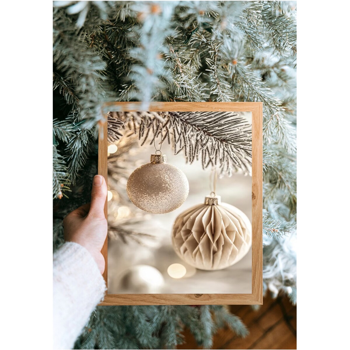 Poster Story, Plakat, Obraz - Eleganckie Bombki w Zbliżeniu, wymiary 30 x 42 cm