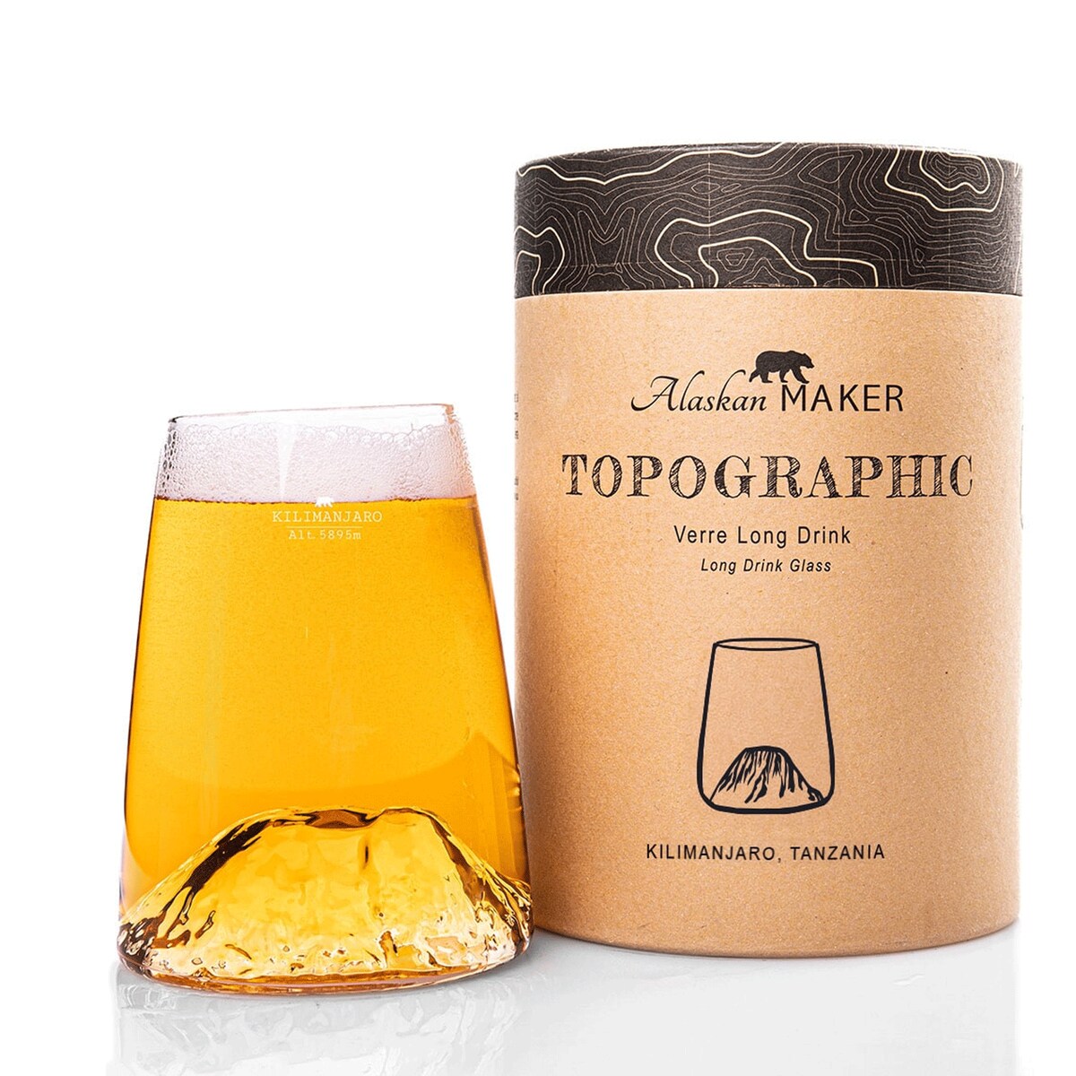 Szklanka Long Drink - Topographic - Kilimanjaro