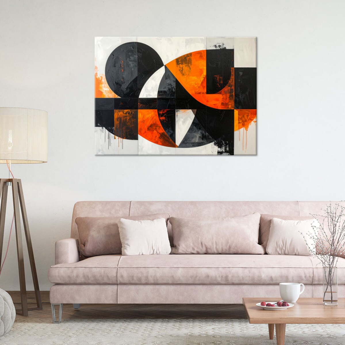 Obraz do salonu biura kuchni, Abstrakcyjne koła kształty pomarańczowy