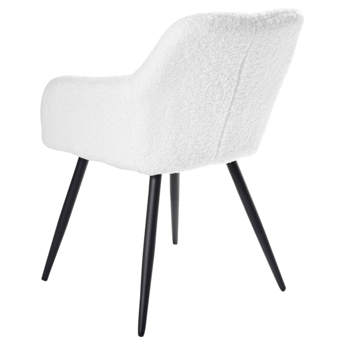 Zestaw 2 krzeseł do jadalni CASMALIA Boucle Złamana biel