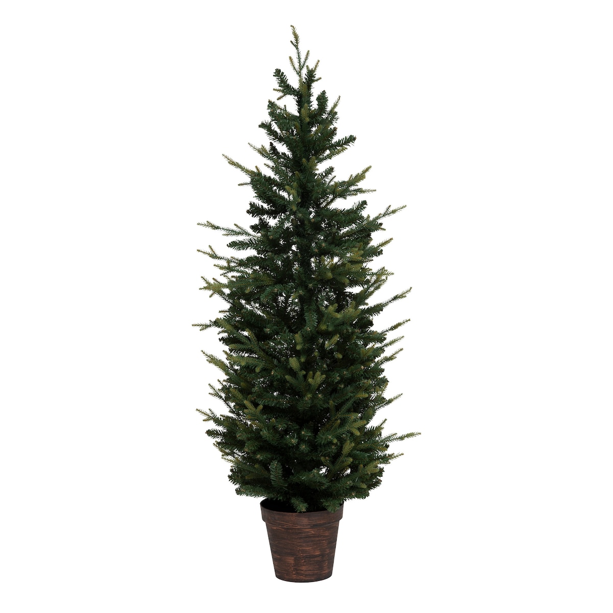 Sztuczna choinka w cementowej doniczce, 150 cm, kolor zielony, tworzywo sztuczne