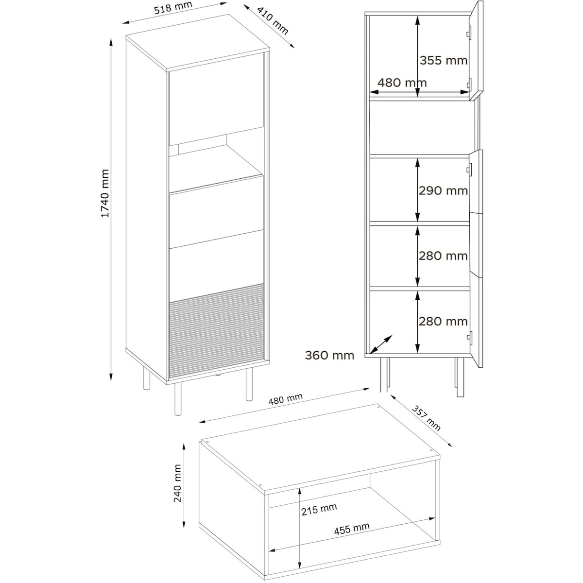 KONSIMO LOFTY Regał w stylu industrialnym