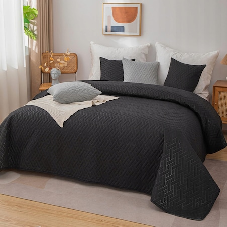 Narzuta na Łóżko Pikowana Dwustronna Kapa Koc Pled Dash 200 x 220 cm