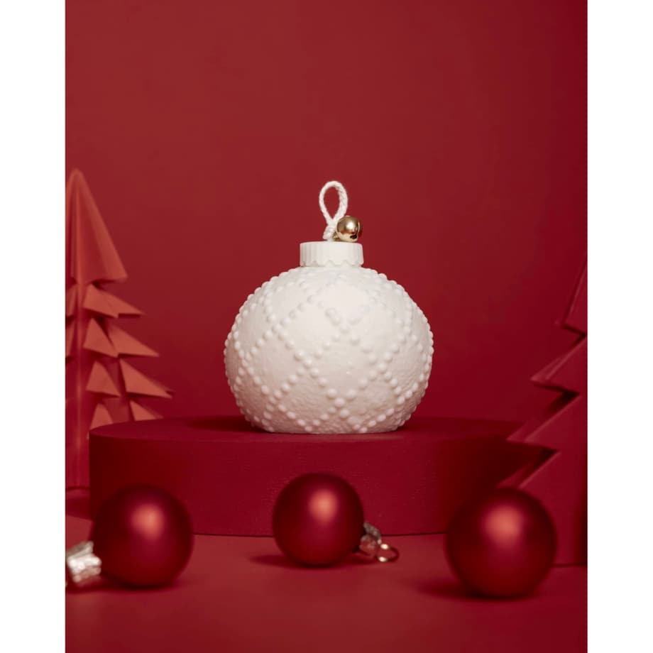 Świeca bombka Koralik z wosku sojowego – dekoracja świąteczna