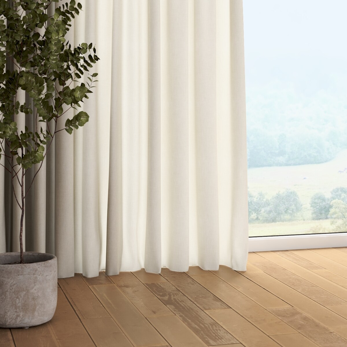 Zasłona na taśmie marszczącej 1 szt. 130x260 gołębi szary