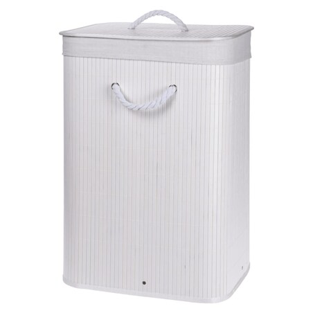 Bambusowy kosz na pranie z pokrywą NATURAL, 60 l