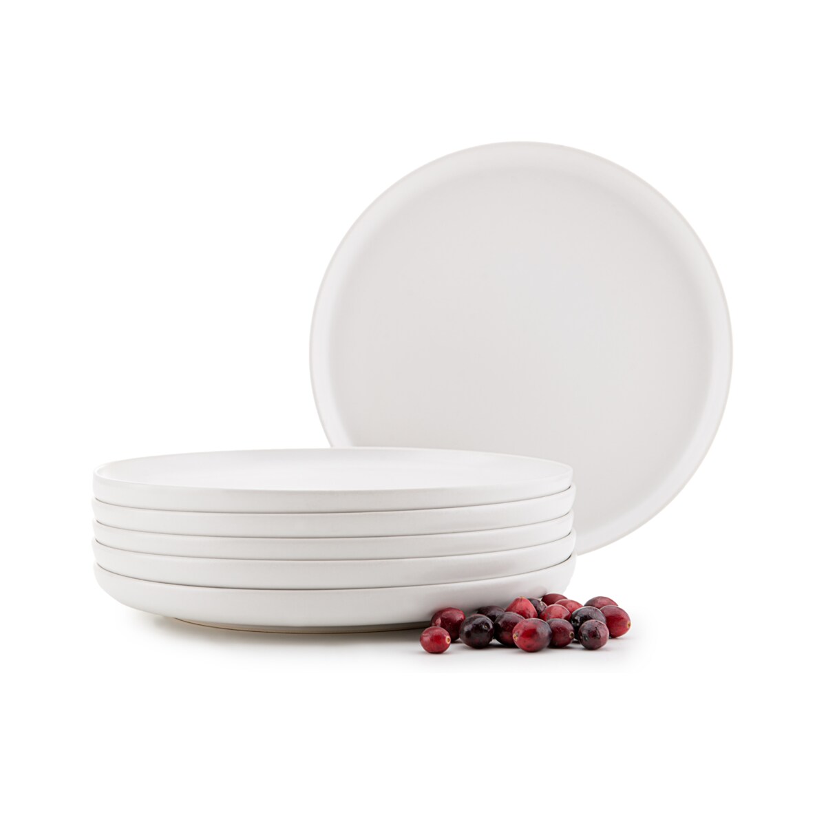 KONSIMO VICTO Zestaw talerzy obiadowych dla 6 osób (6 elementów) biały