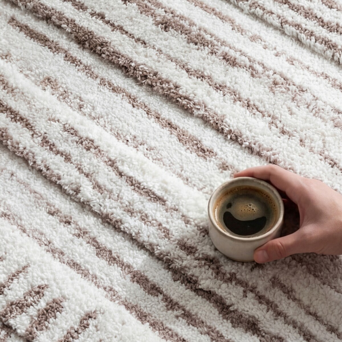 Dywan nowoczesny Mono 200x300 cm Abstrakcja kremowy