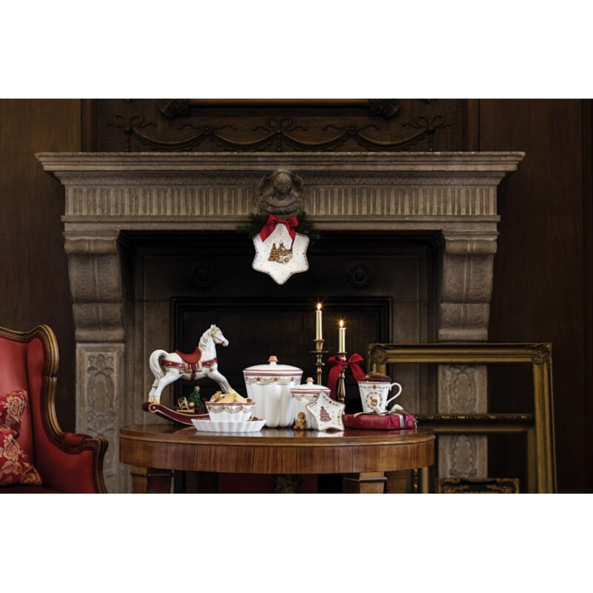 Figura Koń na biegunach Winter Collage Accessories, 32.8 x 10.8 x 32.5 cm, Villeroy & Boch