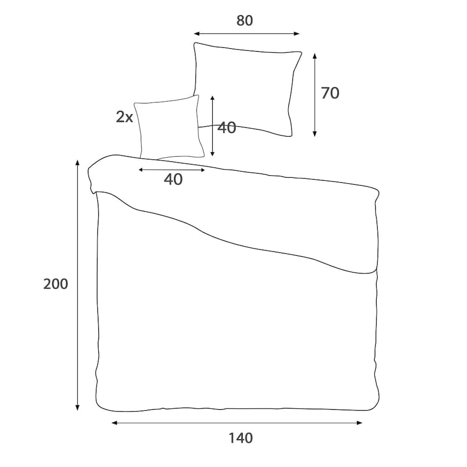 Pościel bambusowa satyna bawełniana 140x200 Bamboo paski, beżowa