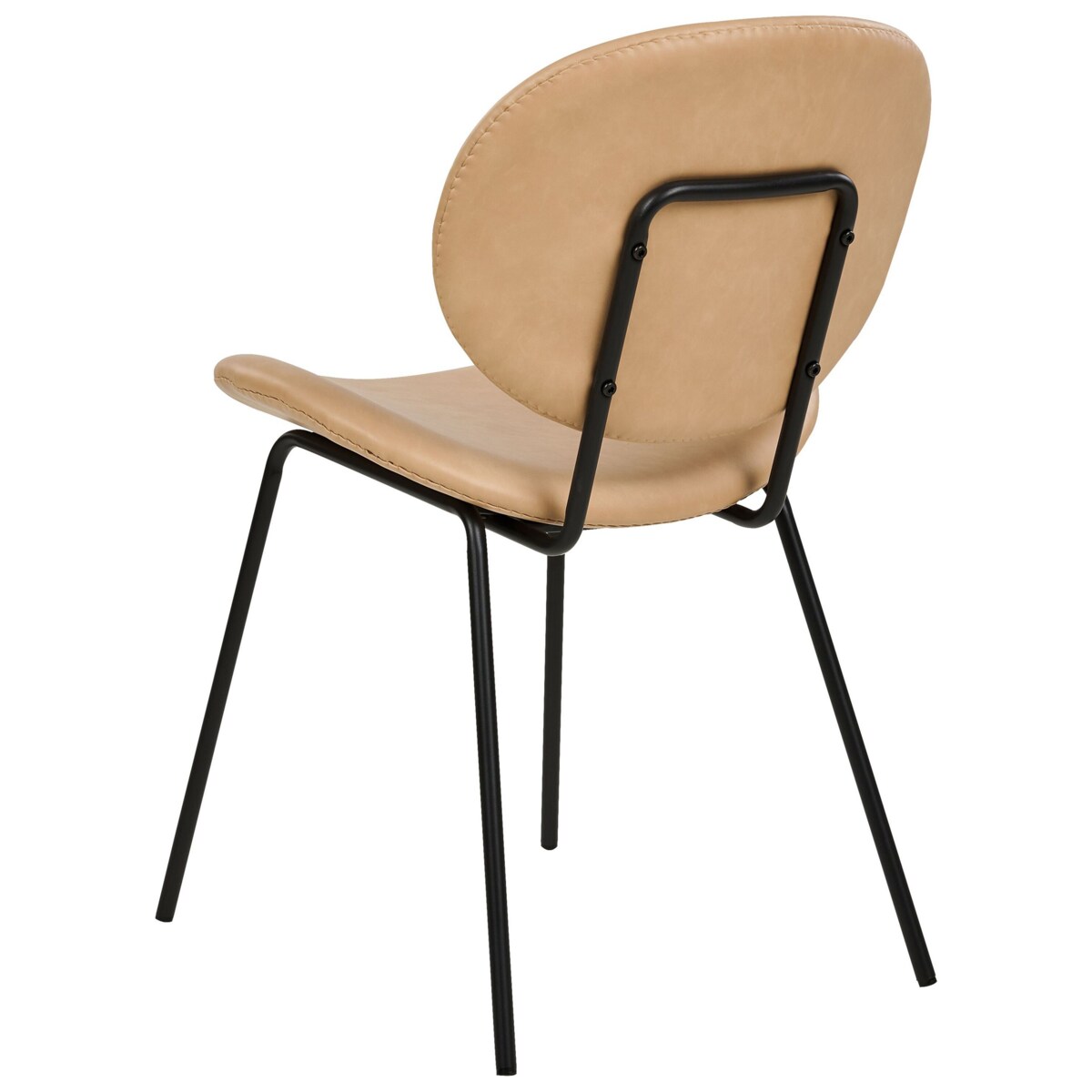 Zestaw 2 krzeseł do jadalni ekoskóra beżowy LUANA