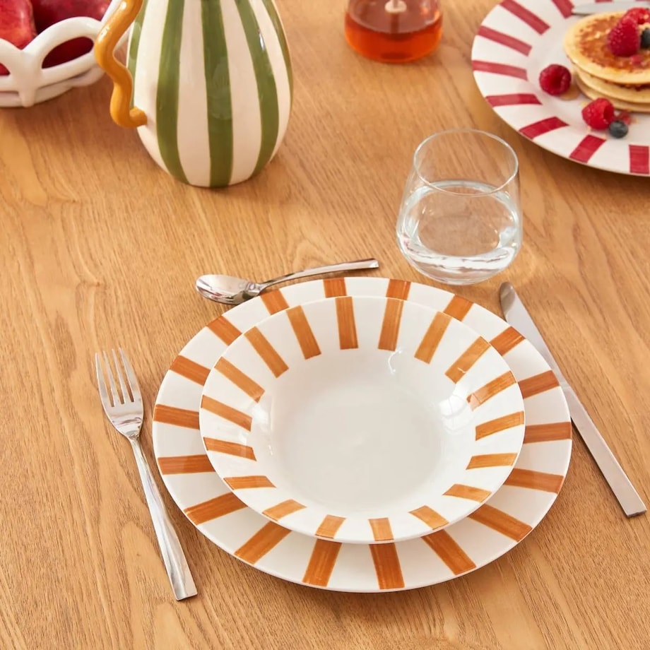 Komplet 6 talerzy głębokich Cheri pomarańczowe Ø20,2 cm