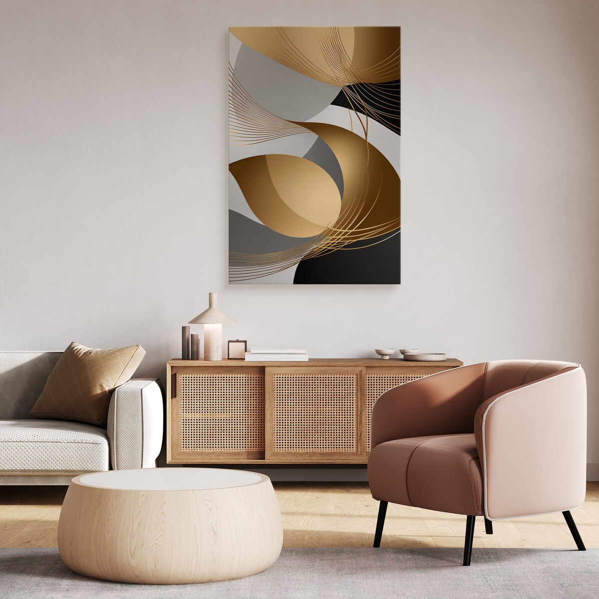 OBRAZ NA PŁÓTNIE ORNAMENTY NOWOCZESNY WZÓR ABSTRAKCJA GLAMOUR 80x120cm