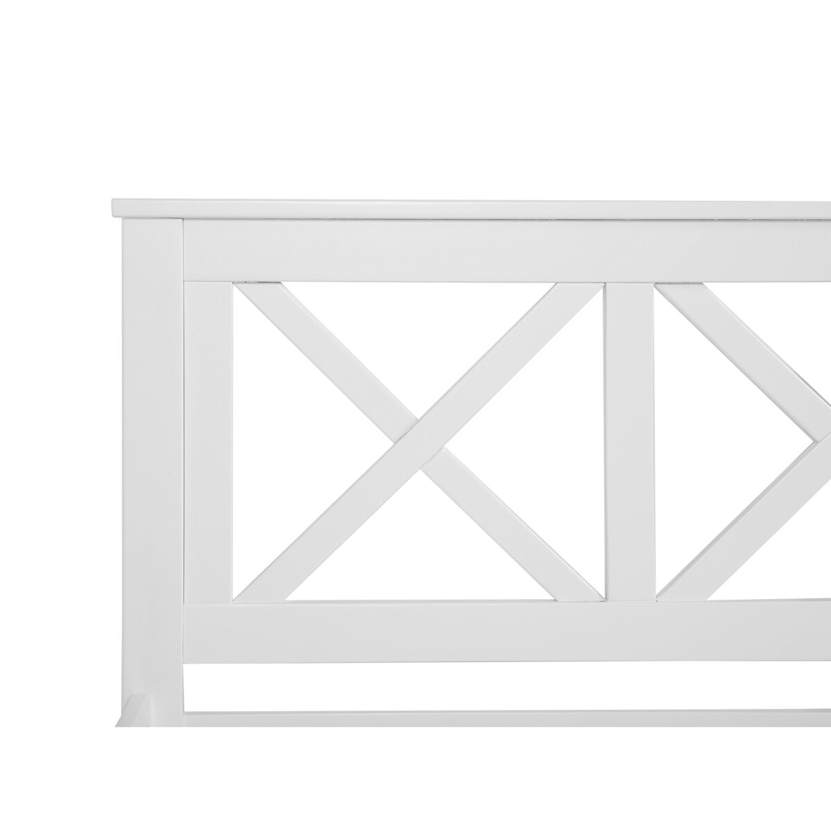 Łóżko drewniane 140 x 200 cm białe TANNAY