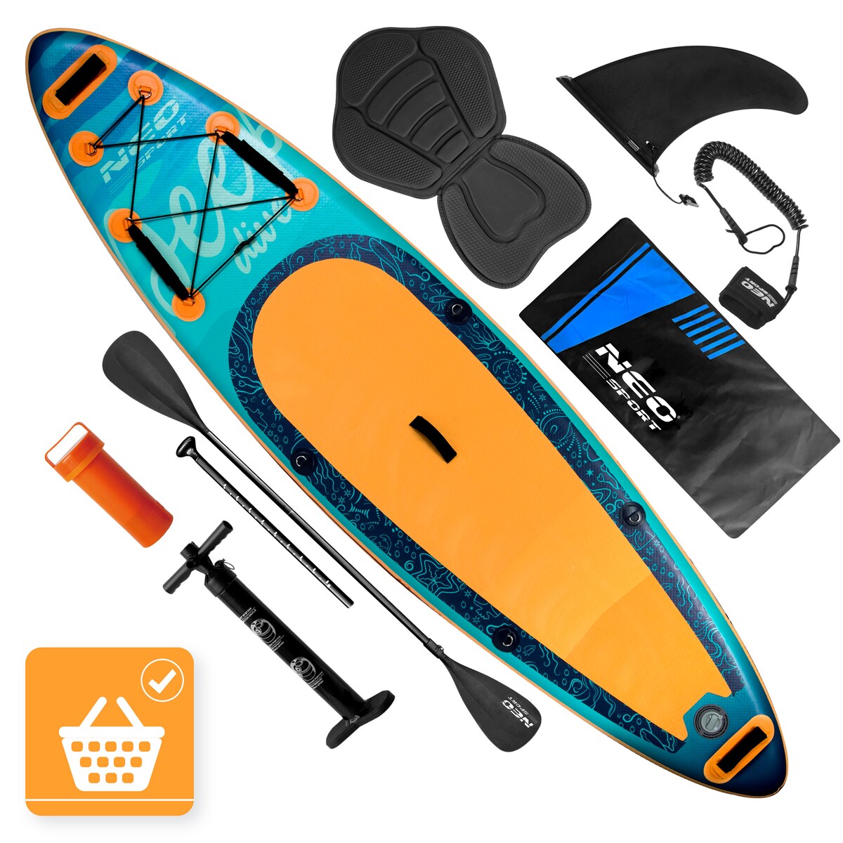 Deska SUP do pływania pompowana Paddle Aquasurf 320cm Neo-Sport