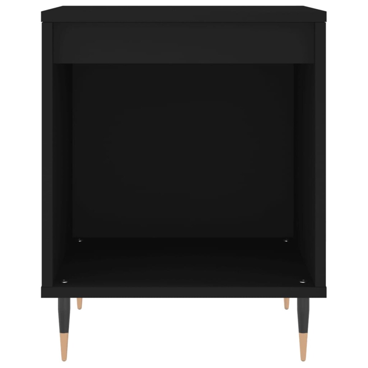 vidaXL Szafka nocna, czarny, 40x35x50 cm, materiał drewnopochodny