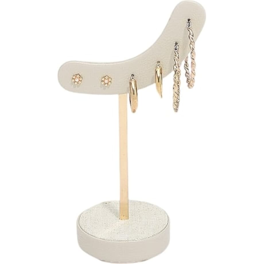 Stojak na kolczyki Stackers jasnobeżowy lniany