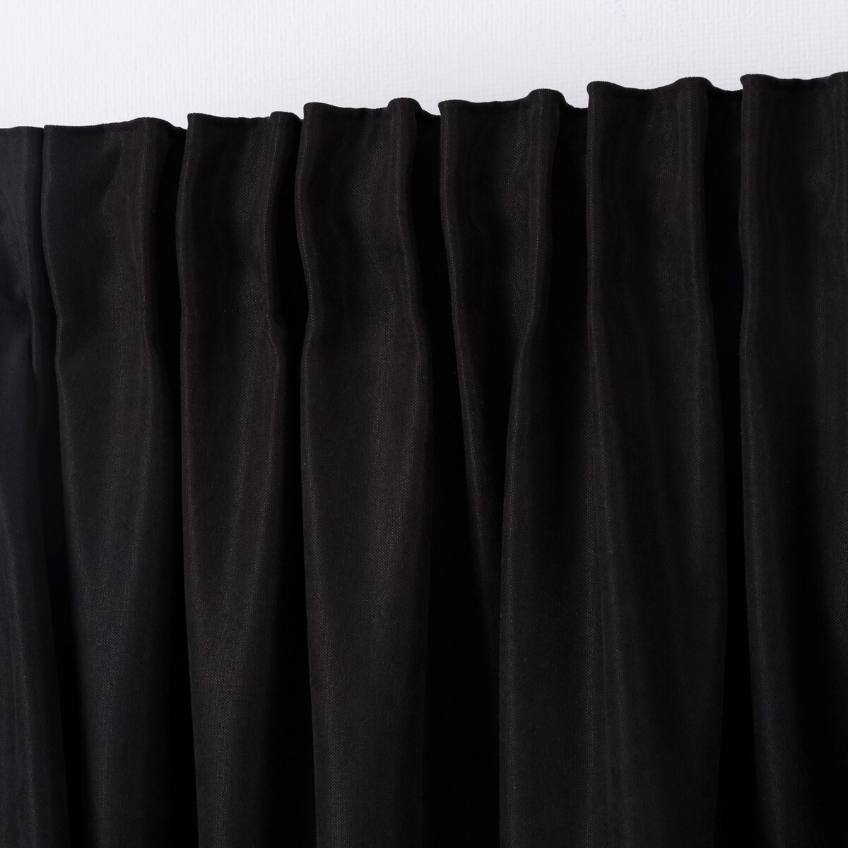 Zasłona na taśmie marszczącej czarna aksamitna 140 x 280 cm 1 szt. 140x280 czarny