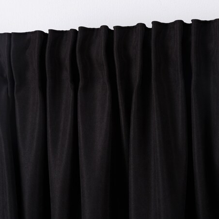 Zasłona na taśmie marszczącej czarna aksamitna 140 x 280 cm 1 szt. 140x280 czarny