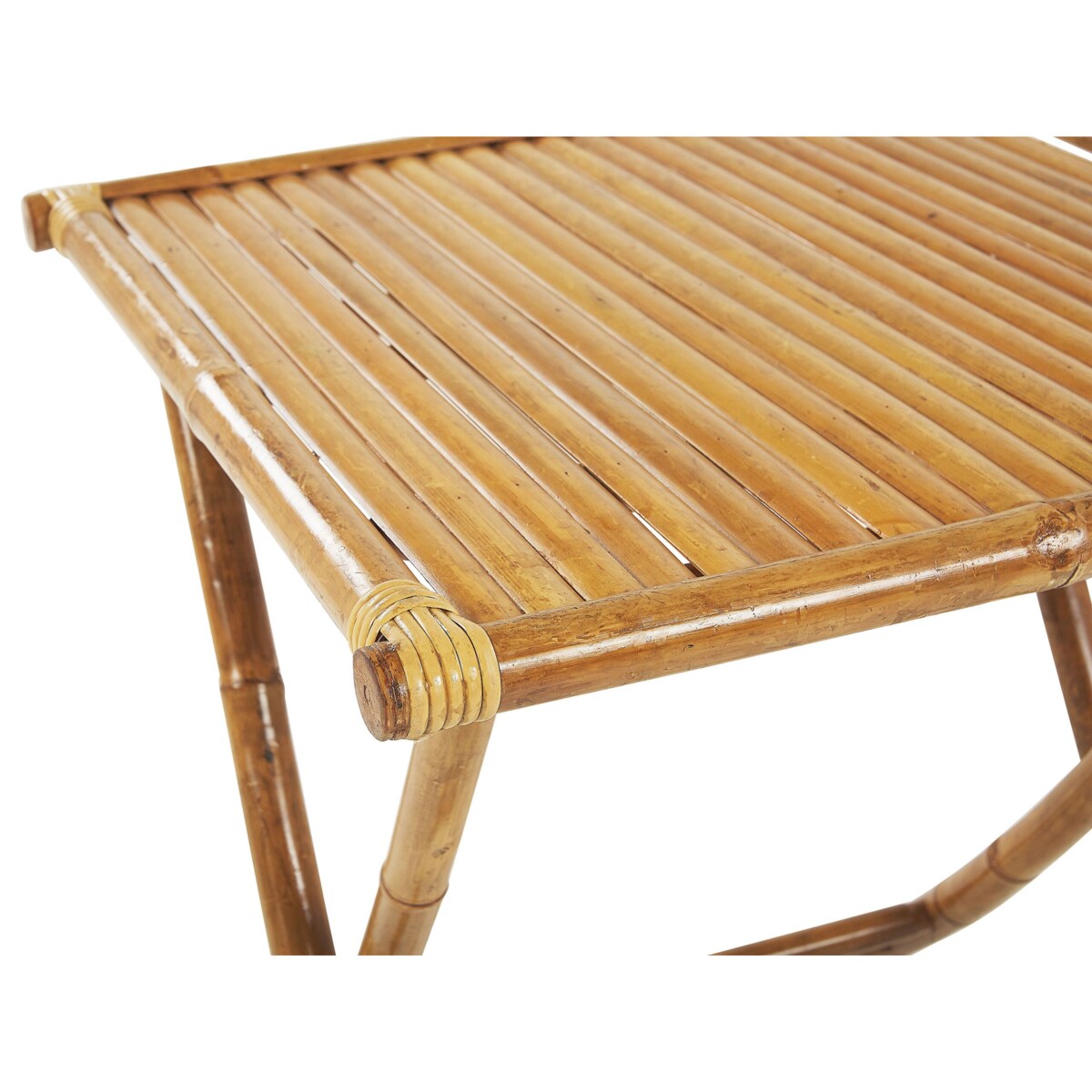 Zestaw mebli balkonowych bambusowy jasne drewno z białym ATRANI /SPELLO