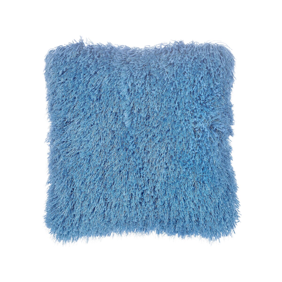 2 poduszki dekoracyjne włochacze 45 x 45 cm niebieskie CIDE