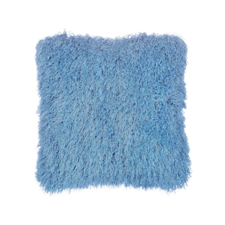 2 poduszki dekoracyjne włochacze 45 x 45 cm niebieskie CIDE