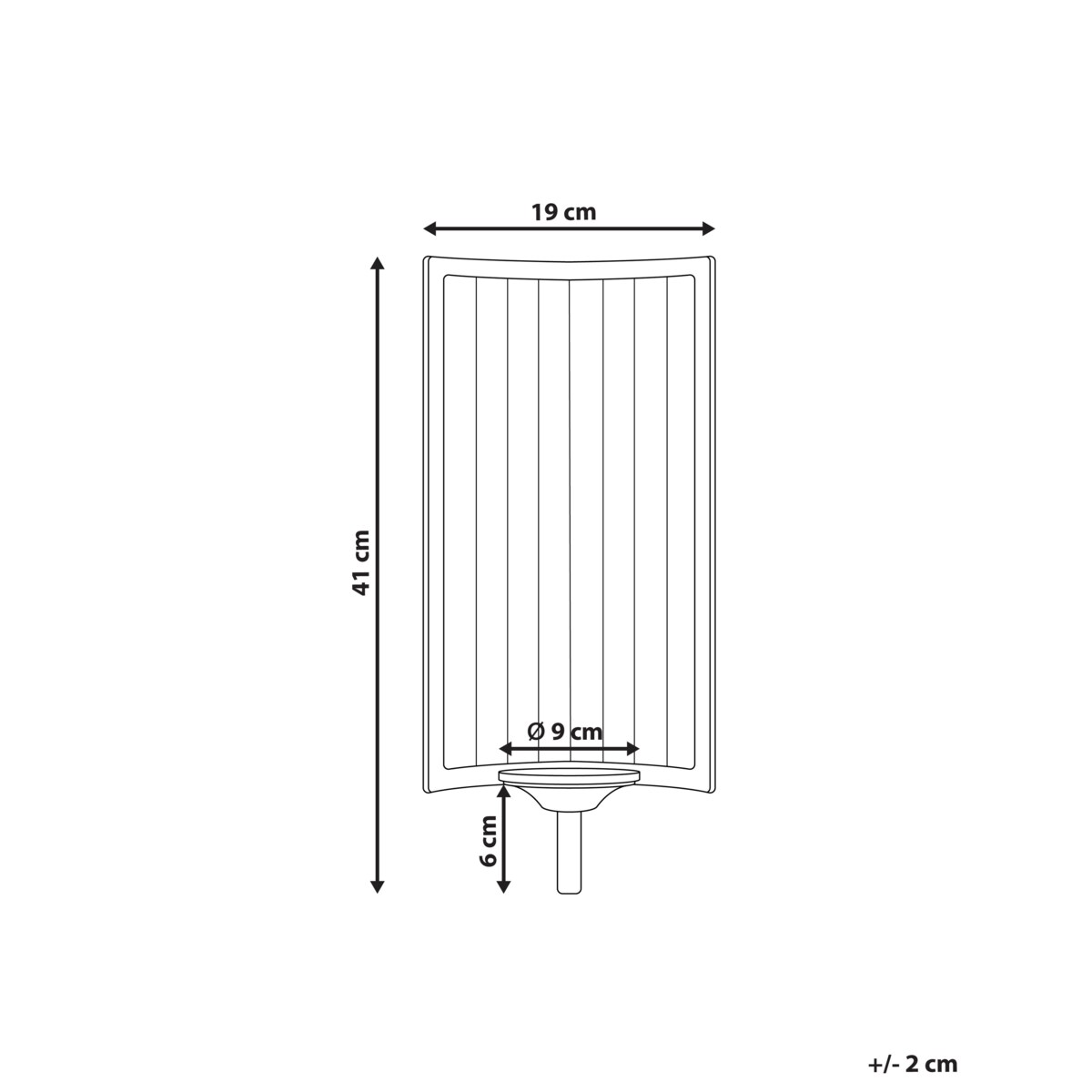 Świecznik SOBREDA Metal 41 cm Złoty