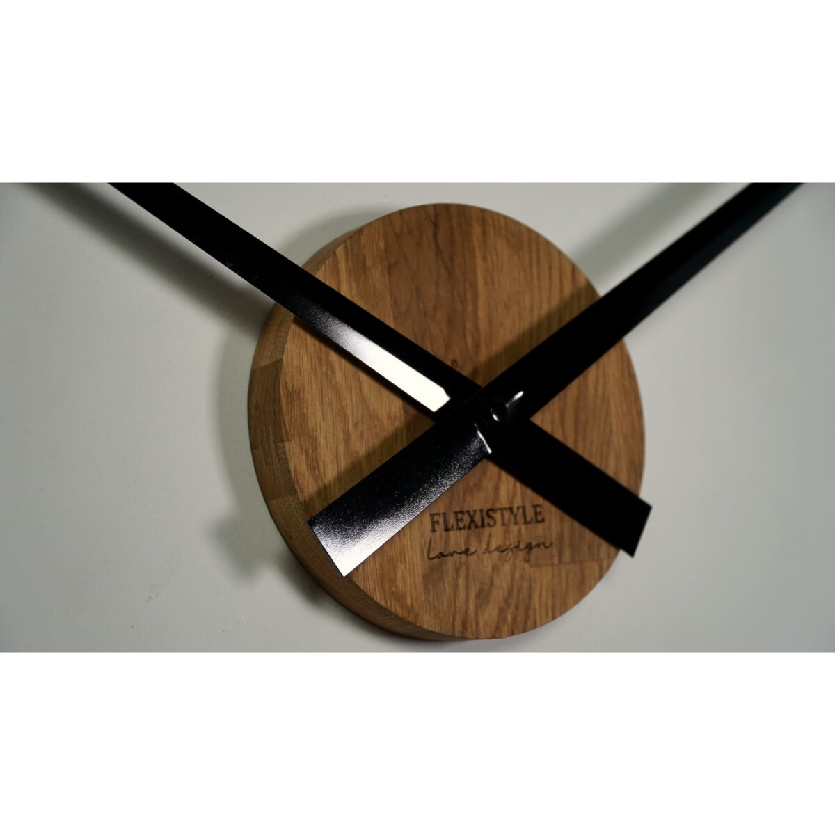 Drewniany zegar ścienny dębowy EKO 130cm