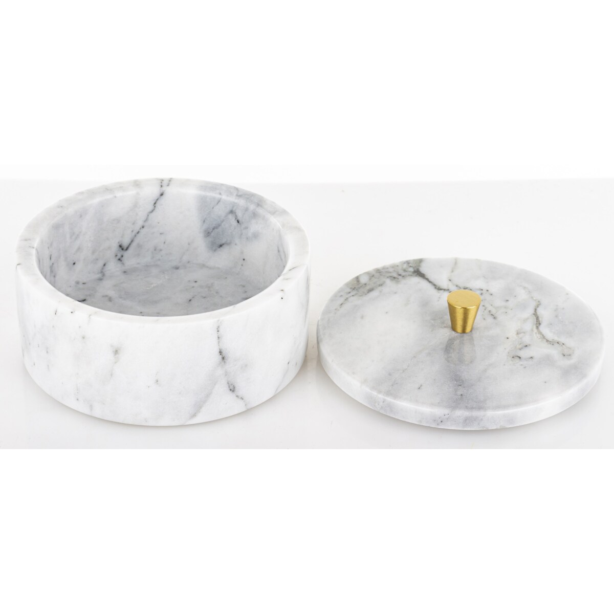 Okrągły pojemnik dekoracyjny 8x12,5x12,5 cm RAFI-2 biały