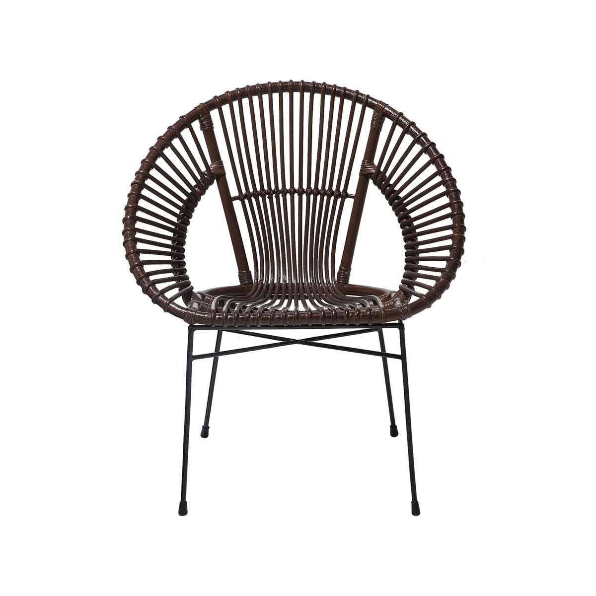 Krzesło rattanowe brązowe SARITA