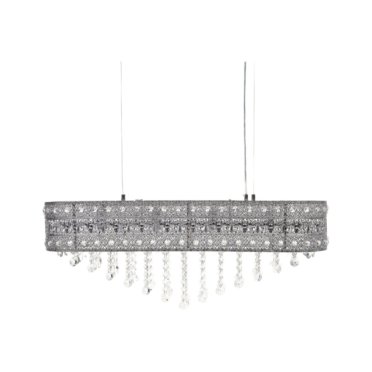 Żyrandol metalowy 4-punktowy srebrny BELELLE