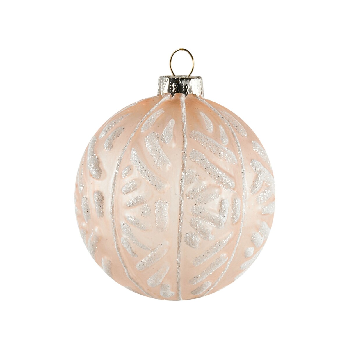 Zestaw 24 bombek WINTERLIGHT Szkło Różowe złoto