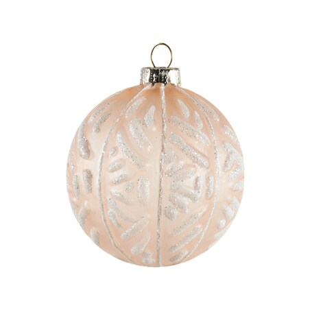 Zestaw 24 bombek WINTERLIGHT Szkło Różowe złoto