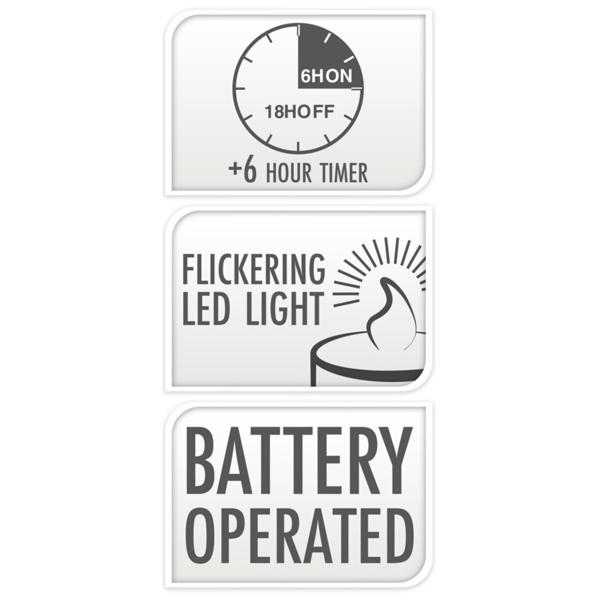 Latarnia świąteczna z 3 świecami LED i timerem, 20 x 20 x 49 cm