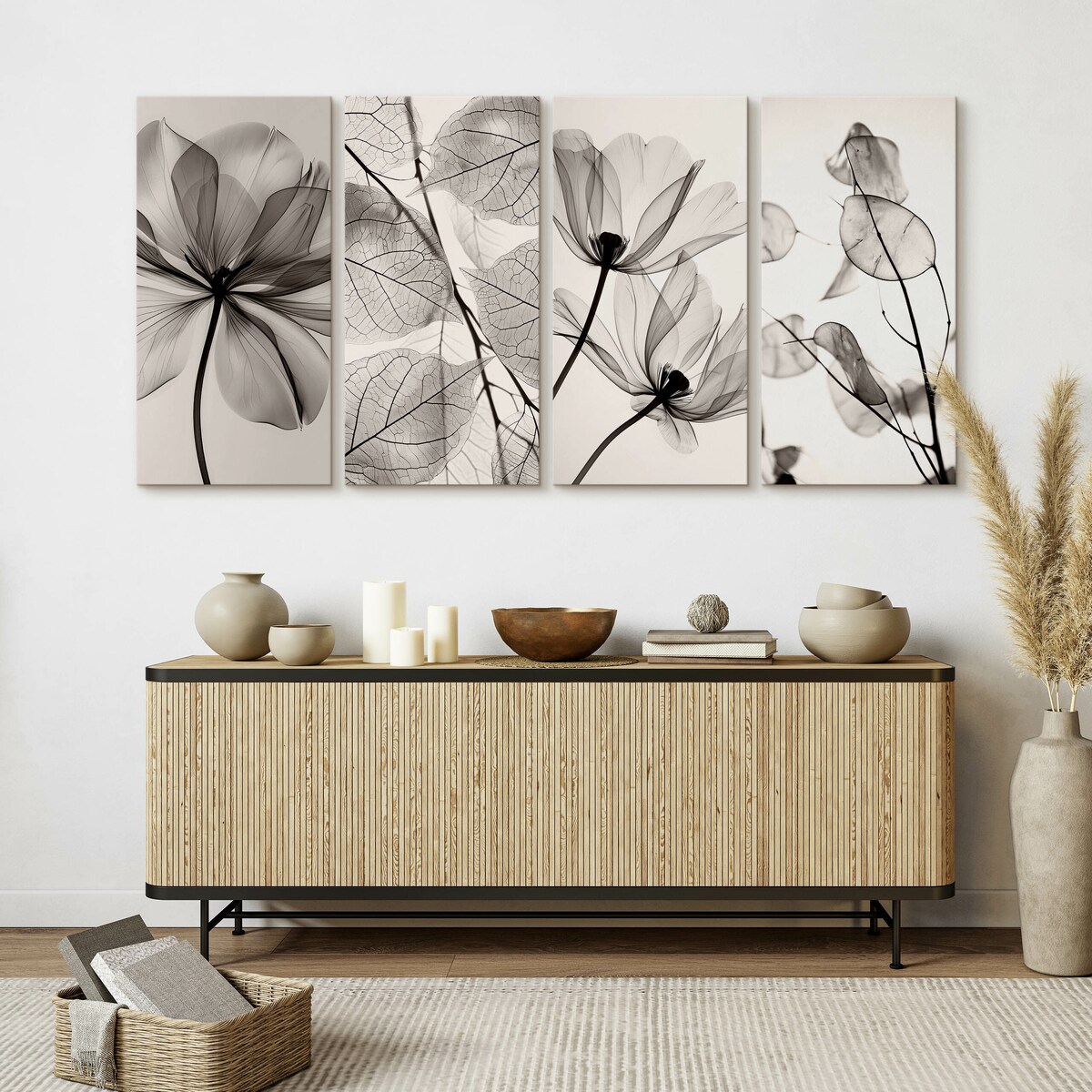 Obraz na płótnie Ażurowe kwiaty 120x60cm