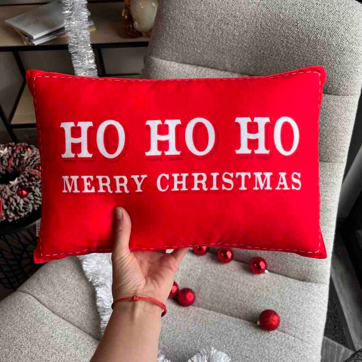Poduszka świąteczna HO HO HO Merry Christmas