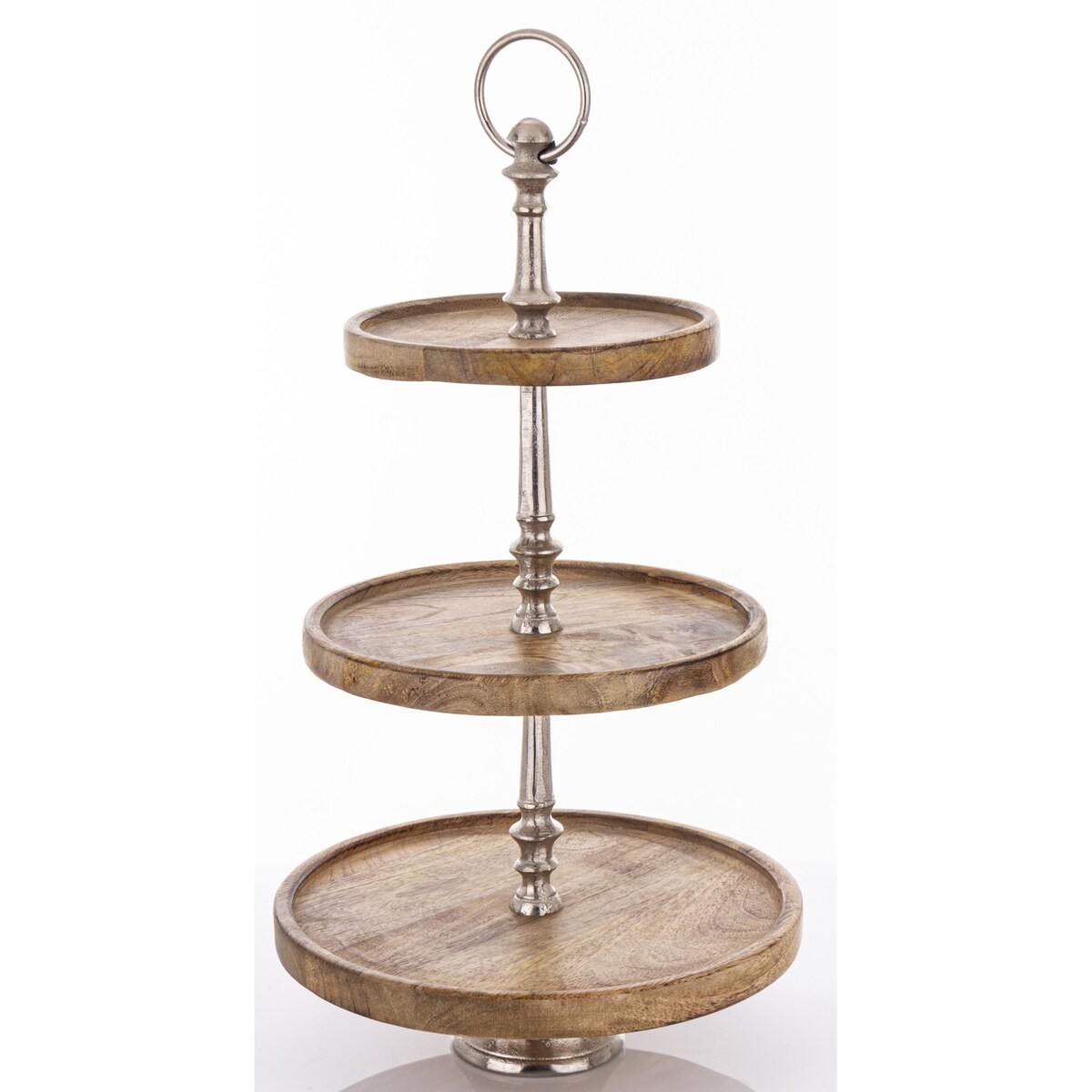 Patera drewniana 3 poziomy 54x30x30 cm CAKE - I